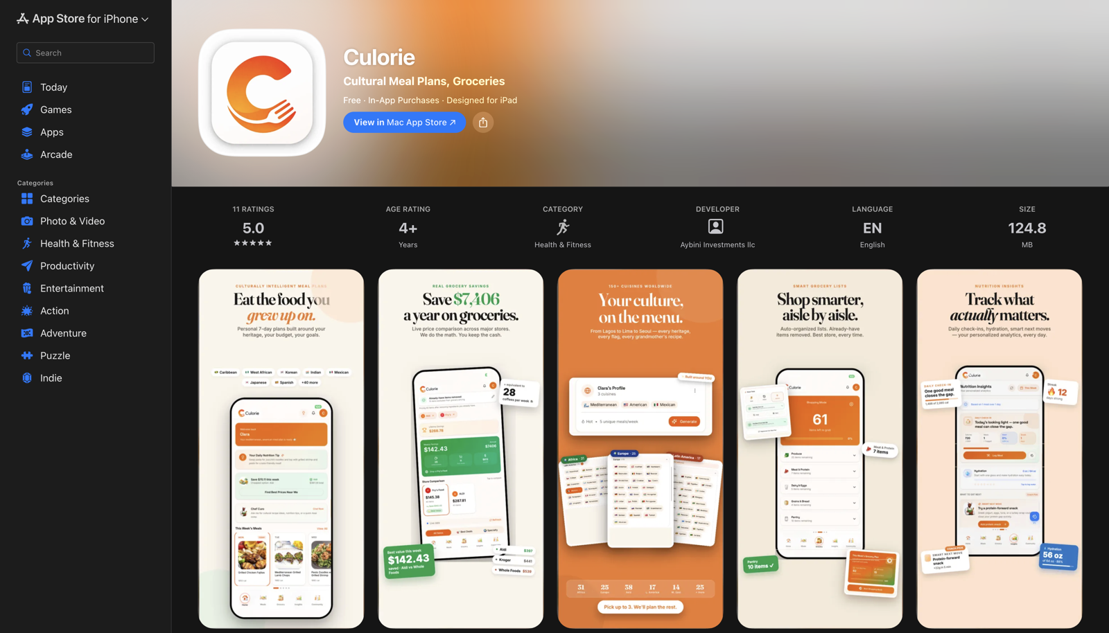 Culorie on the App Store
